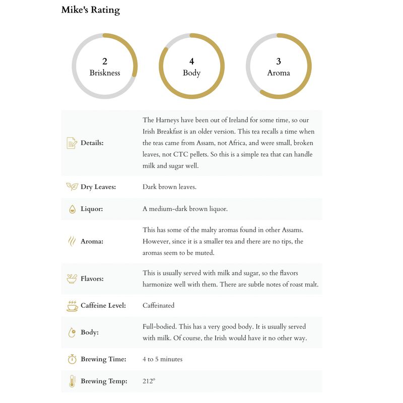 Harney & Sons Irish Breakfast &ndash; 50 Sobres De T&eacute; image number null