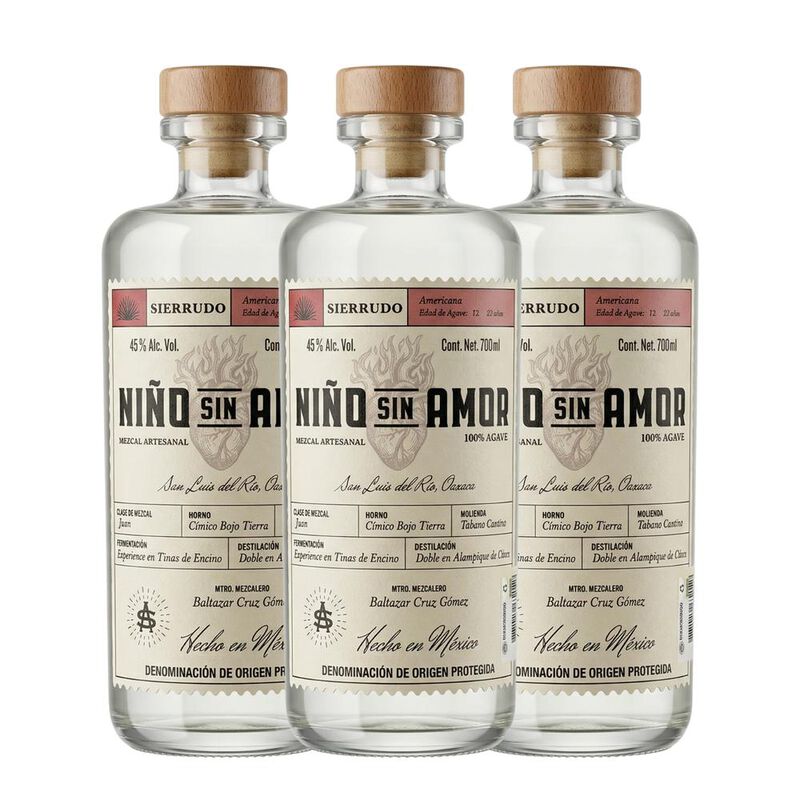 Mezcal Artesanal Ni&ntilde;o Sin Amor Sierrudo 700ml image number null