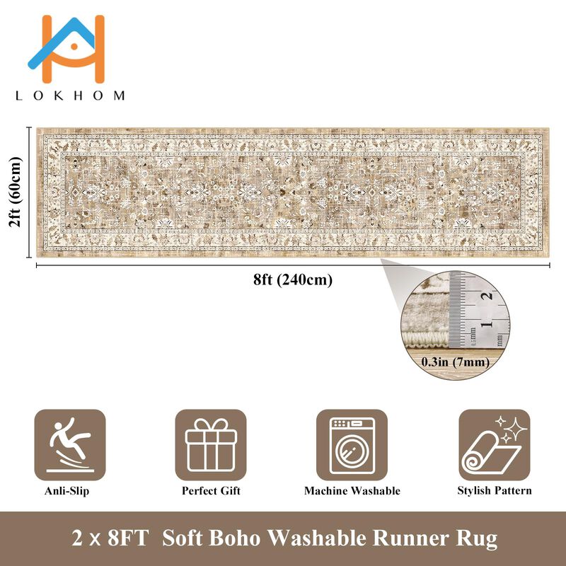Alfombra Para Correr Lokhom, Lavable, 2 X 8 Pul... image number null