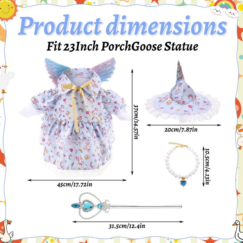 Disfraz De Unicornio Azul Para Ganso De Patio H... image number null
