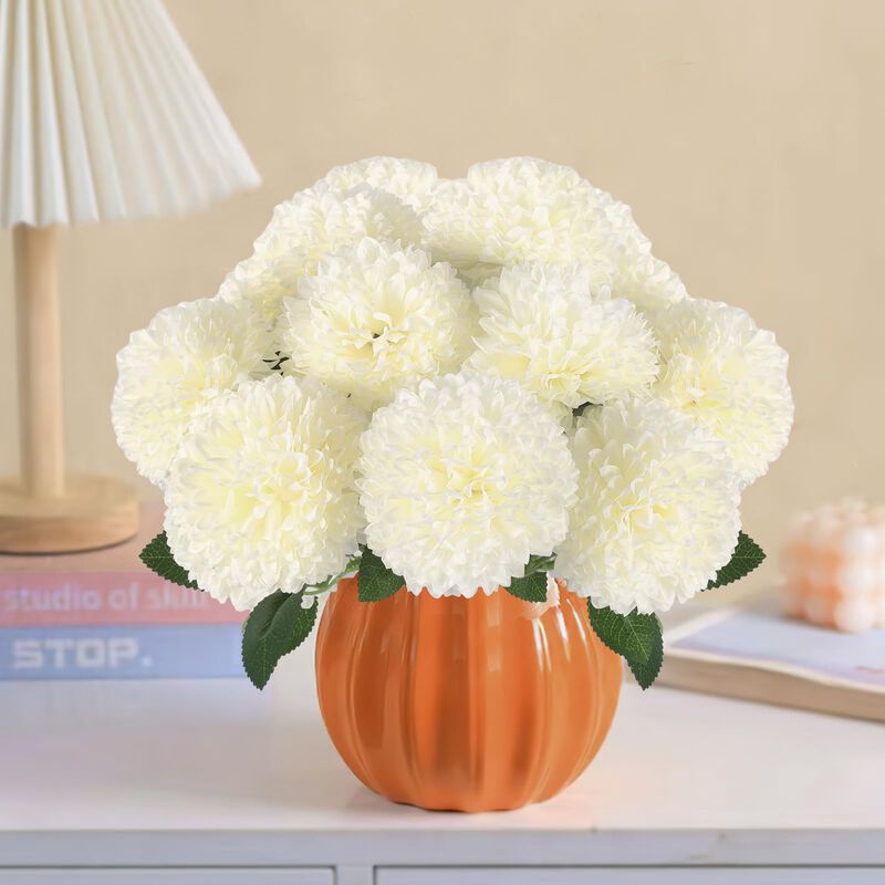 Flores Artificiales De Crisantemos Hananona, 12... image number null